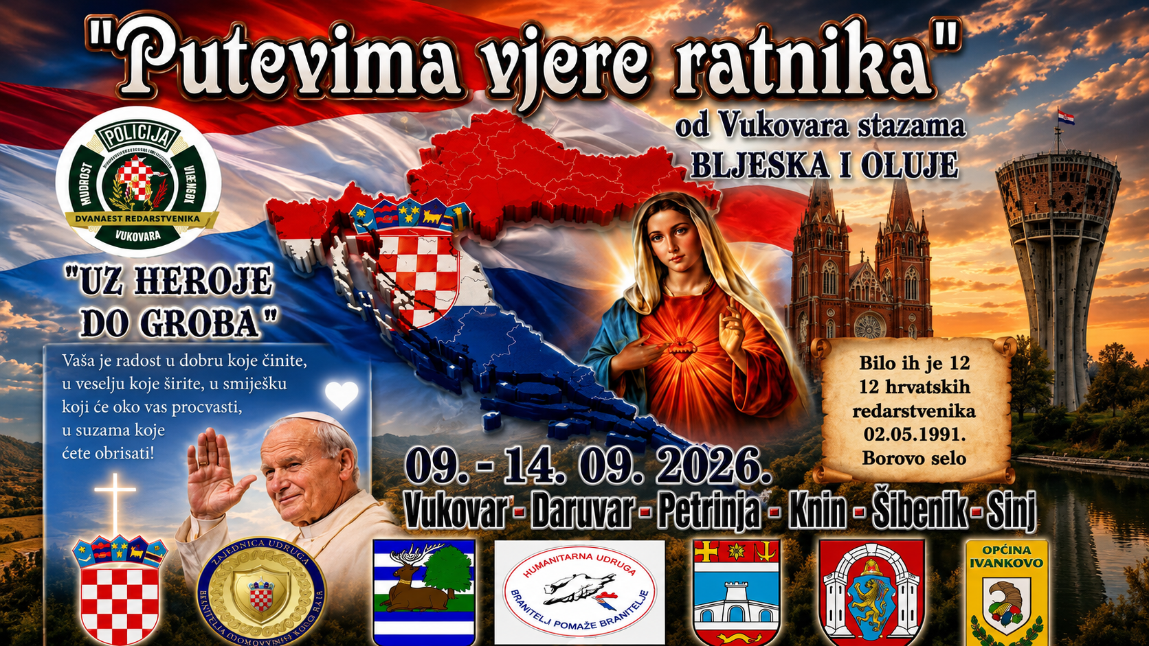 PUTEVIMA VJERE RATNIKA 2026.: Za 13 ubijenih redarstvenika i 35 braniteljskih obitelji