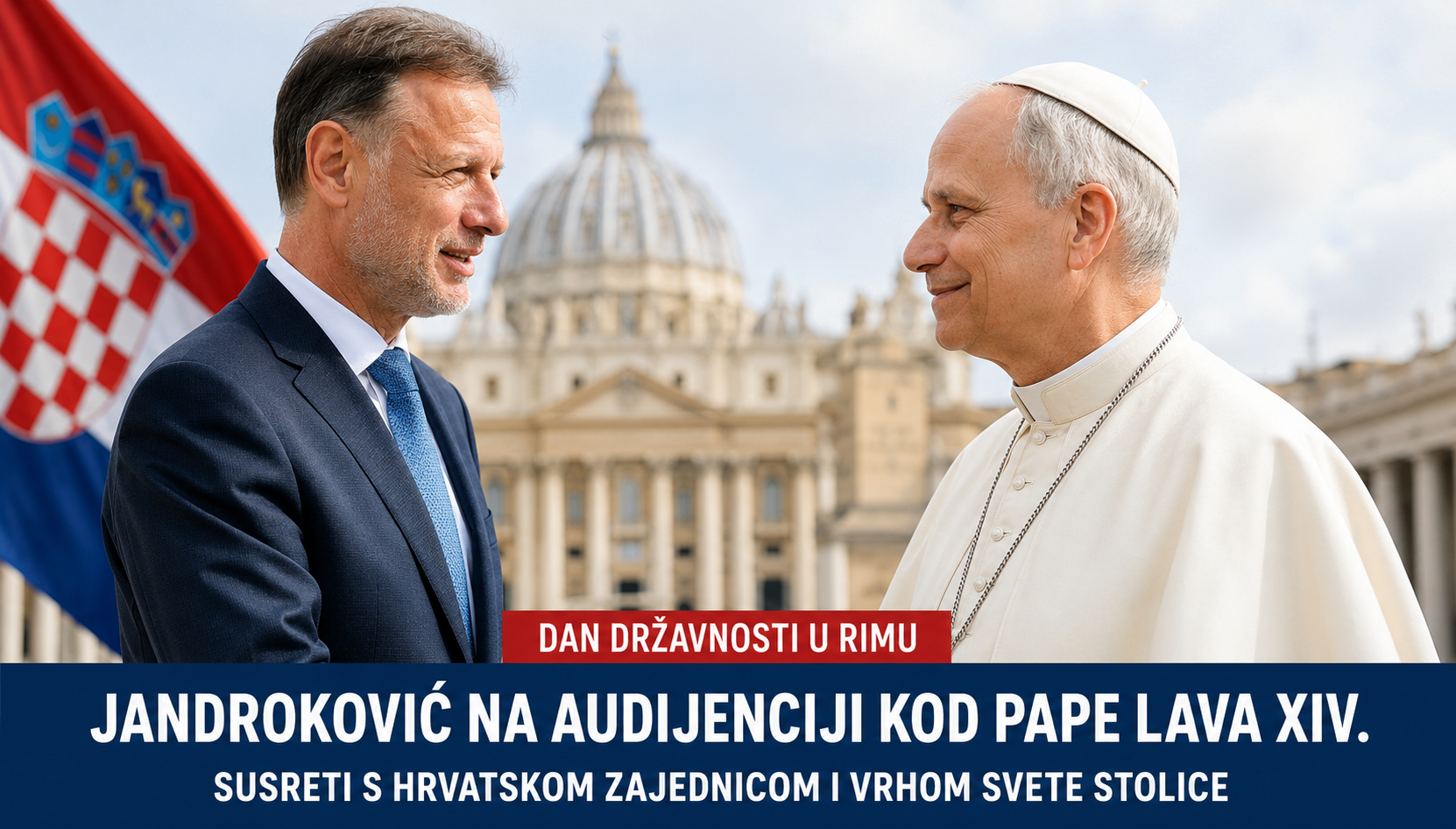 Jandroković ide u Vatikan: Susret s papom Lavom XIV. i hrvatskom zajednicom u Rimu
