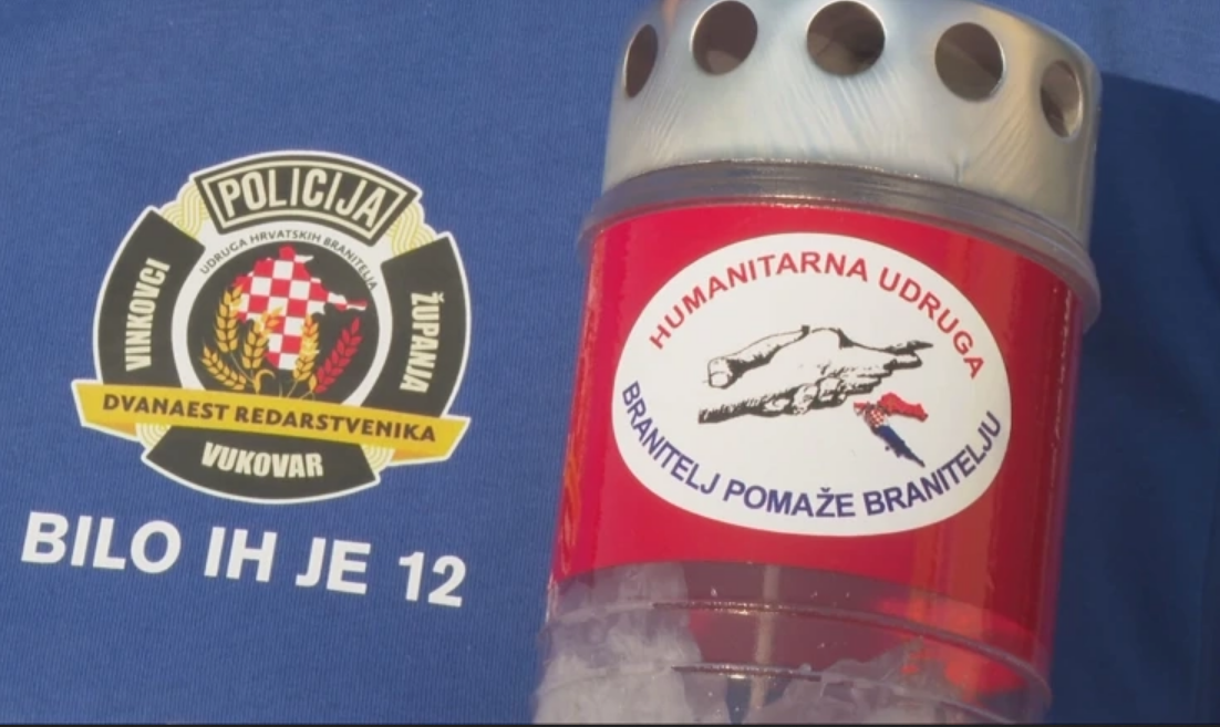 Obilježja Humanitarne udruge „Branitelj pomaže branitelju“ i Udruge „Dvanaest redarstvenika“ na početku sedmog humanitarnog hodočašća „Putevima vjere ratnika“ u Vukovaru