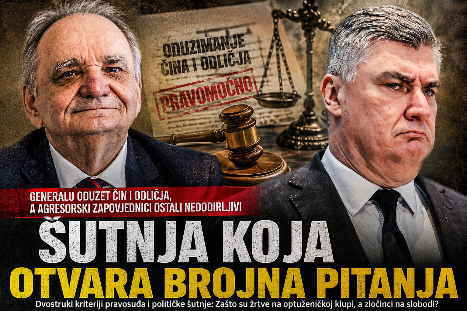 Glavaš bez čina i odličja, generali bez glasa: Šutnja koja otvara brojna pitanja