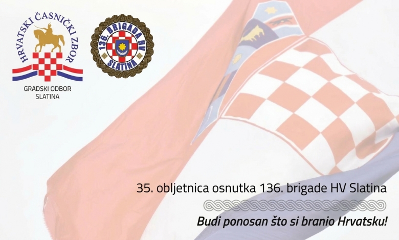 NAJAVA Slatina obilježava 35. obljetnicu 136. brigade HV-a: Sjećanje na poginule i zahvala braniteljima