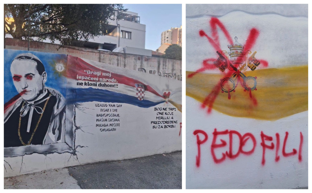 Sramotan vandalizam u Splitu: Oskrnavljen mural blaženog Alojzija Stepinca, a u Krašiću provaljeno u njegov spomen-dom