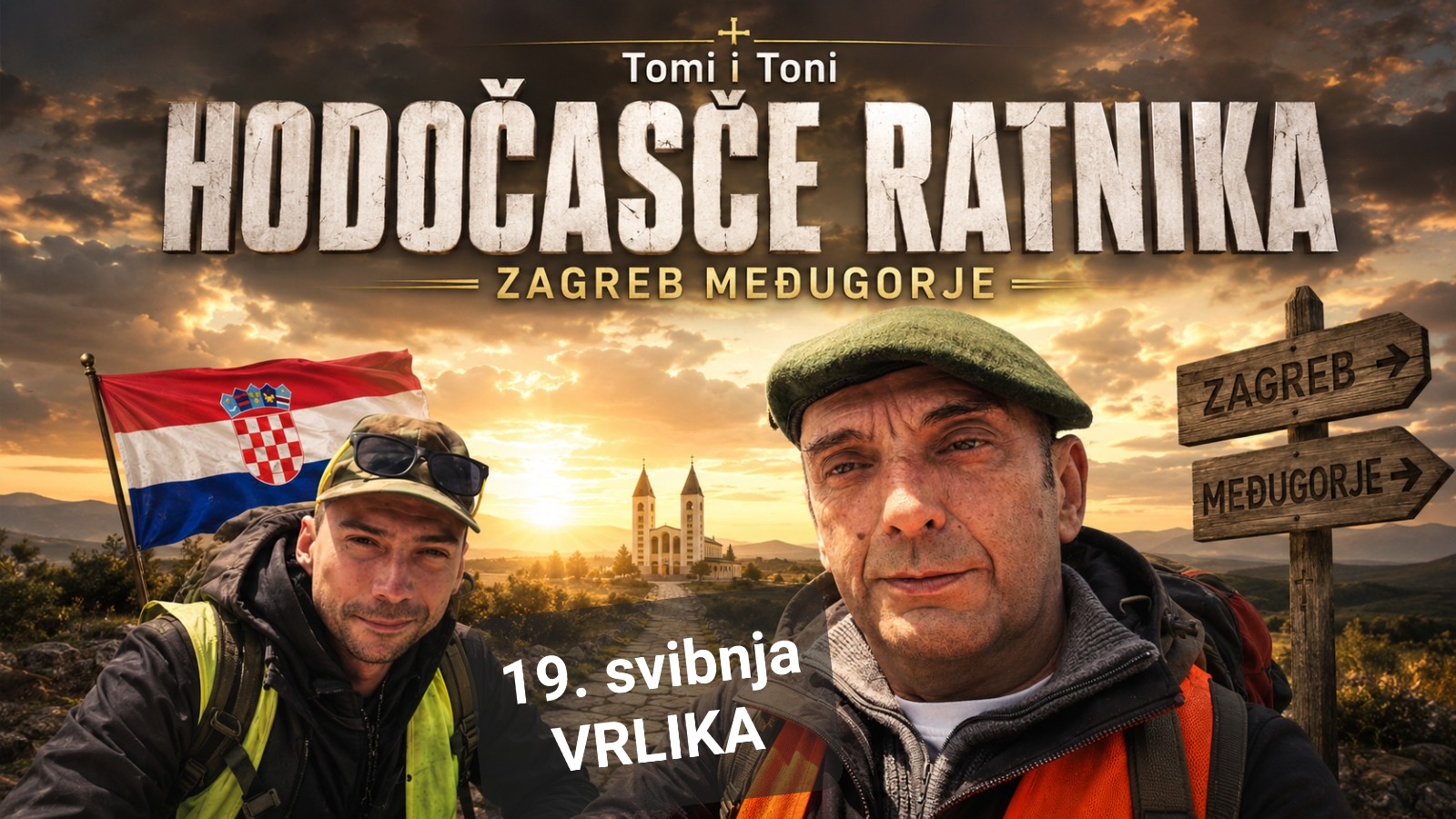 13. dan hodočašća: Tomislav Lučić i Toni Kumerle krenuli iz Knina prema Vrlici uz brojne molitvene nakane
