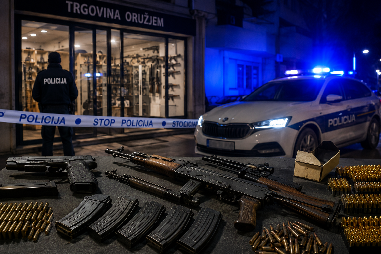 Oružje u fokusu policijskih istraga: U Poreču ukradeni pištolji, u Sinju zaplijenjeno više od 500 komada streljiva.