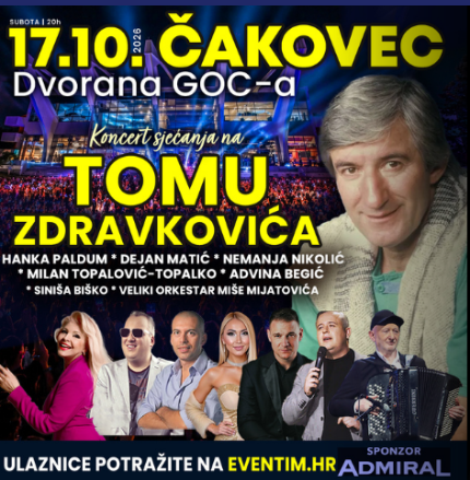 BRANITELJI ZAJEDNO traže odgovore: Tko organizira i financira koncert „Sjećanje na Tomu Zdravkovića“ u Čakovcu?