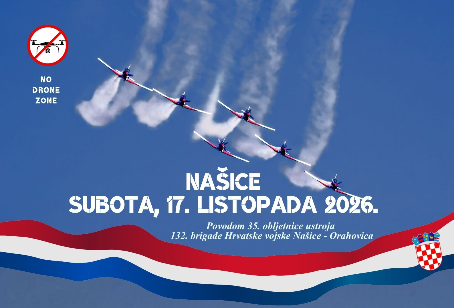 Danas u Našicama velika 35. obljetnica 132. brigade HV-a – Rafale, Black Hawk i Krila Oluje nad Lapovcem