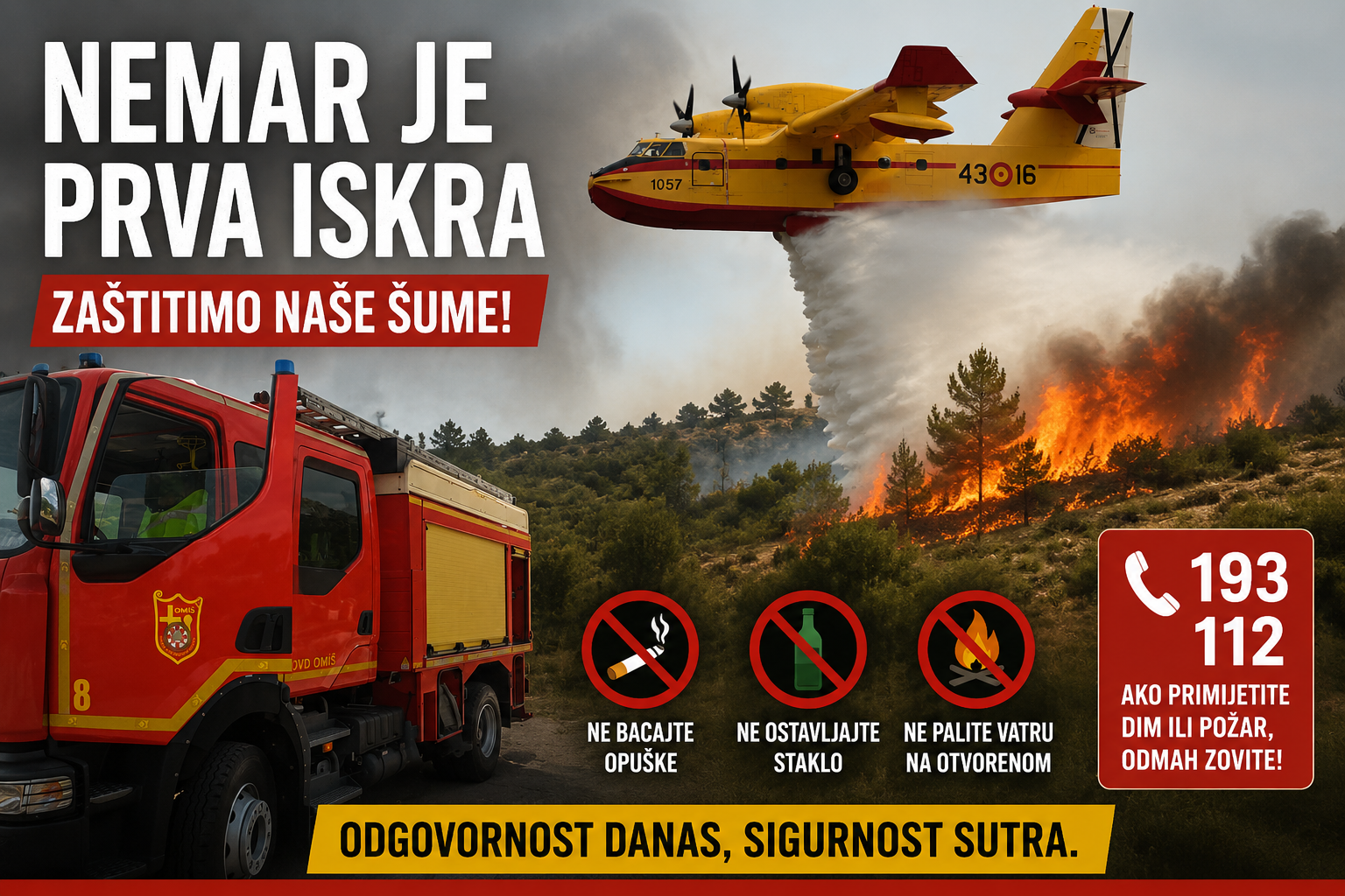Počela protupožarna sezona: Nemar može izazvati katastrofu, za prekršitelje predviđene visoke kazne