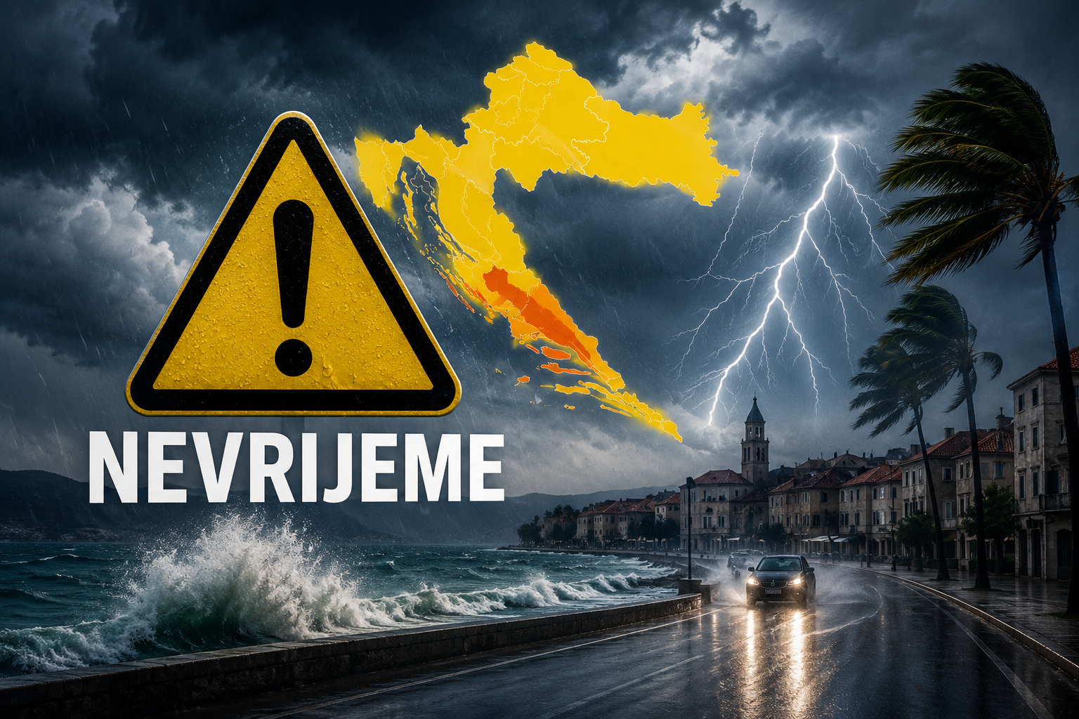 Nevrijeme stiže u Hrvatsku: DHMZ izdao narančasto upozorenje za dio zemlje