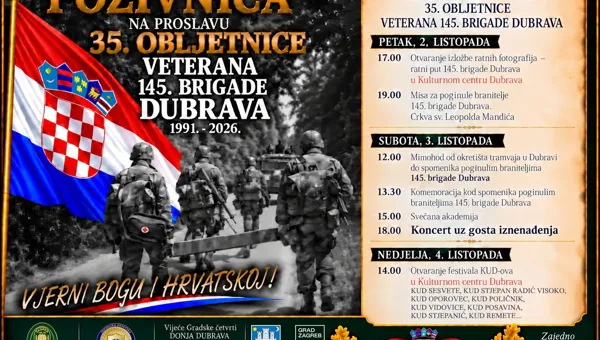 35. OBLJETNICA VETERANA 145. BRIGADE DUBRAVA: Tri dana sjećanja, ponosa i zajedništva