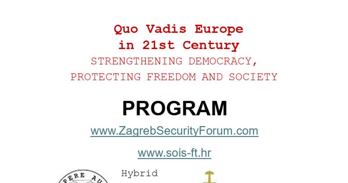 HIBRIDNE PRIJETNJE HRVATSKOJ: Što Zagreb Security Forum 2026. predlaže za zaštitu države i građana