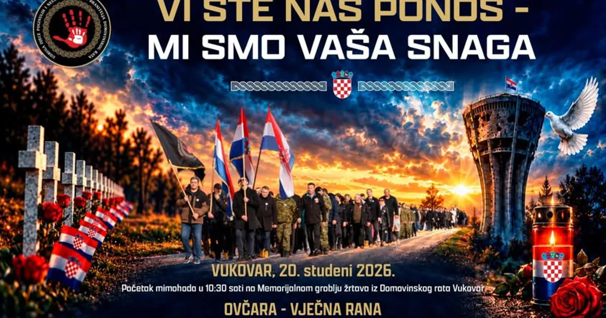 MIMOHOD DO OVČARE 20. STUDENOGA 2026.: Hodajmo za one koji više ne mogu